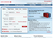 エア・カナダウェブサイト